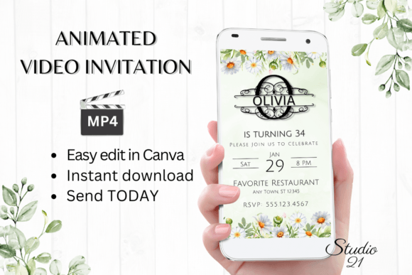 Animated Invitation (Monogram Letter O): A Digital Template for Modern Celebrations