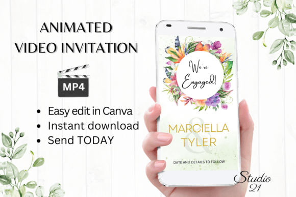Announce Your Love: The Tropical Engagement Announcement W1118B