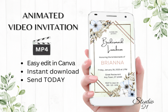 Boho Bridesmaid Luncheon Evite: A Digital Design Solution