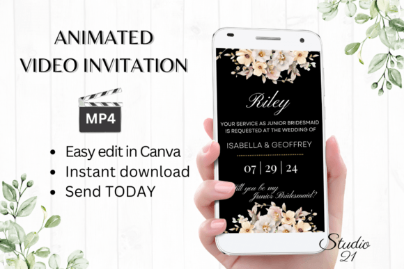 Boho Junior Bridesmaid Proposal W3309JM: A Modern Calligraphic Font