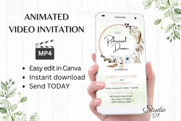 Boho Rehearsal Dinner Invite W7108: Effortless Elegance