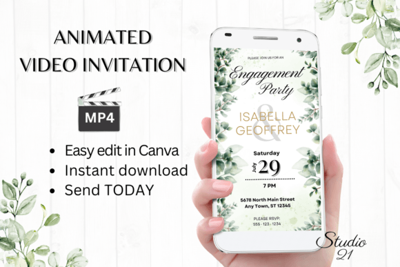 Classic Engagement Party Invite W1404: A Modern Digital Solution