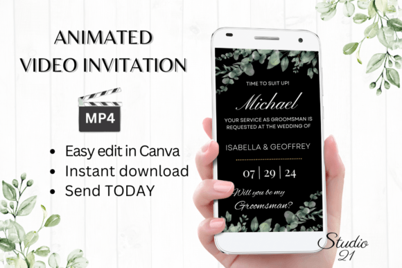 Classic Groomsman Proposal W3403GM: A Font for Timeless Invitations