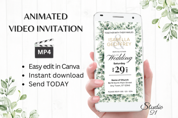 Classic Wedding Invitation W8400: Your Digital Evite Solution