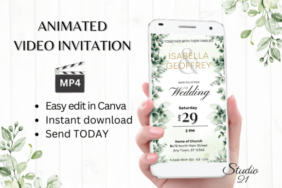 Elegant Motion: The Classic Wedding Invitation W8404