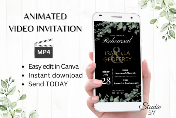 Elevate Your Event: The Classic Rehearsal Dinner Invite W7403