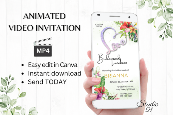 Plan a Stunning Tropical Bridesmaid Lunch with This Evite