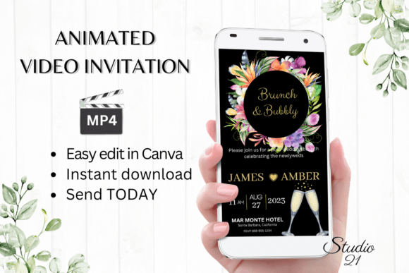 Tropical Wedding Brunch Invite W9119B: A Digital Evite Guide